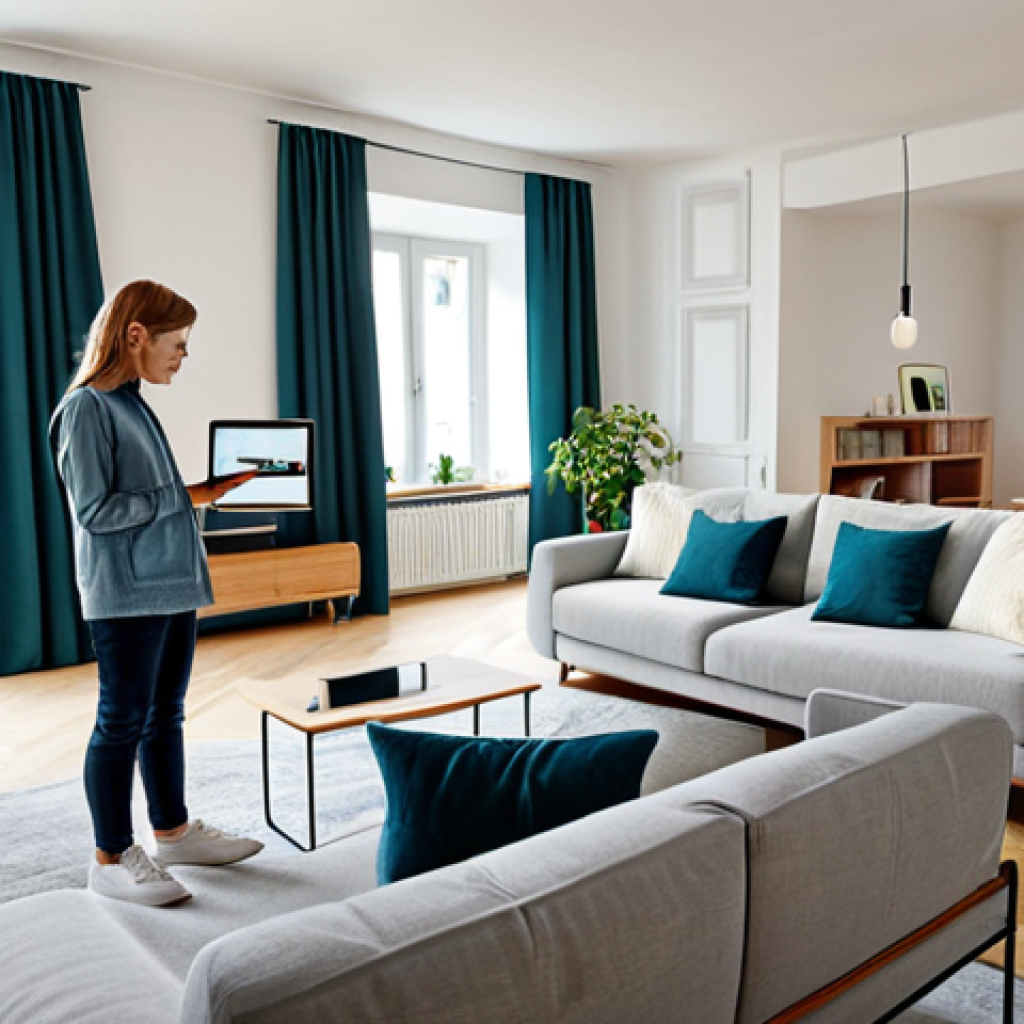 증강현실 기반의 새로운 직업군 등장 - AR Furniture Placement**

"A bright and modern living room in a German apartment. A woman, fully clo...