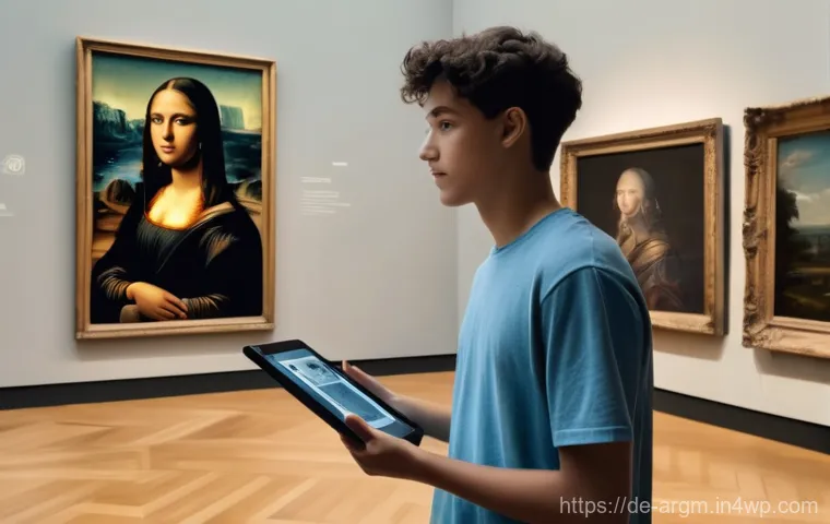 증강현실을 통한 지역 문화 체험 프로그램 - **Augmented Reality Time Travel in a Historic German City:** A person, aged around 25-35, stands on ...