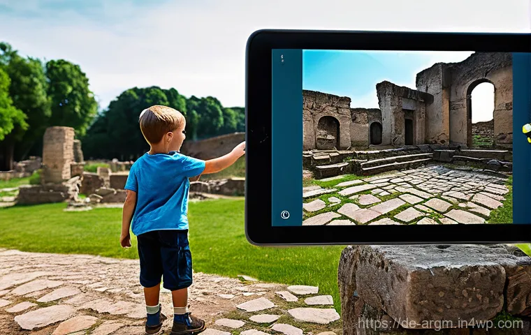 증강현실을 통한 지역 문화 체험 프로그램 - **Interactive AR Art Experience in a German Museum:** Inside a spacious, well-lit art museum in Germ...