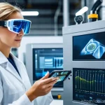 Home 20 증강현실 기술의 경제적 가치 분석 - **Industrial AR Assistant in a German Factory:**
A skilled German technician, male or female, in...