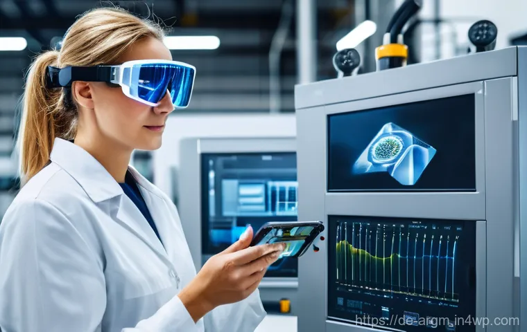 증강현실 기술의 경제적 가치 분석 - **Industrial AR Assistant in a German Factory:**
A skilled German technician, male or female, in...