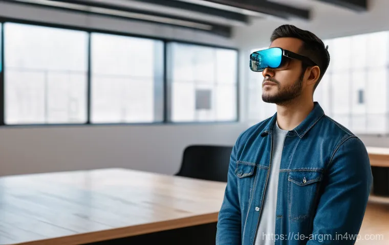 증강현실 기반의 제품 디자인 사례 - **Prompt:** A young, focused product designer, perhaps in their late 20s or early 30s, wearing sleek...